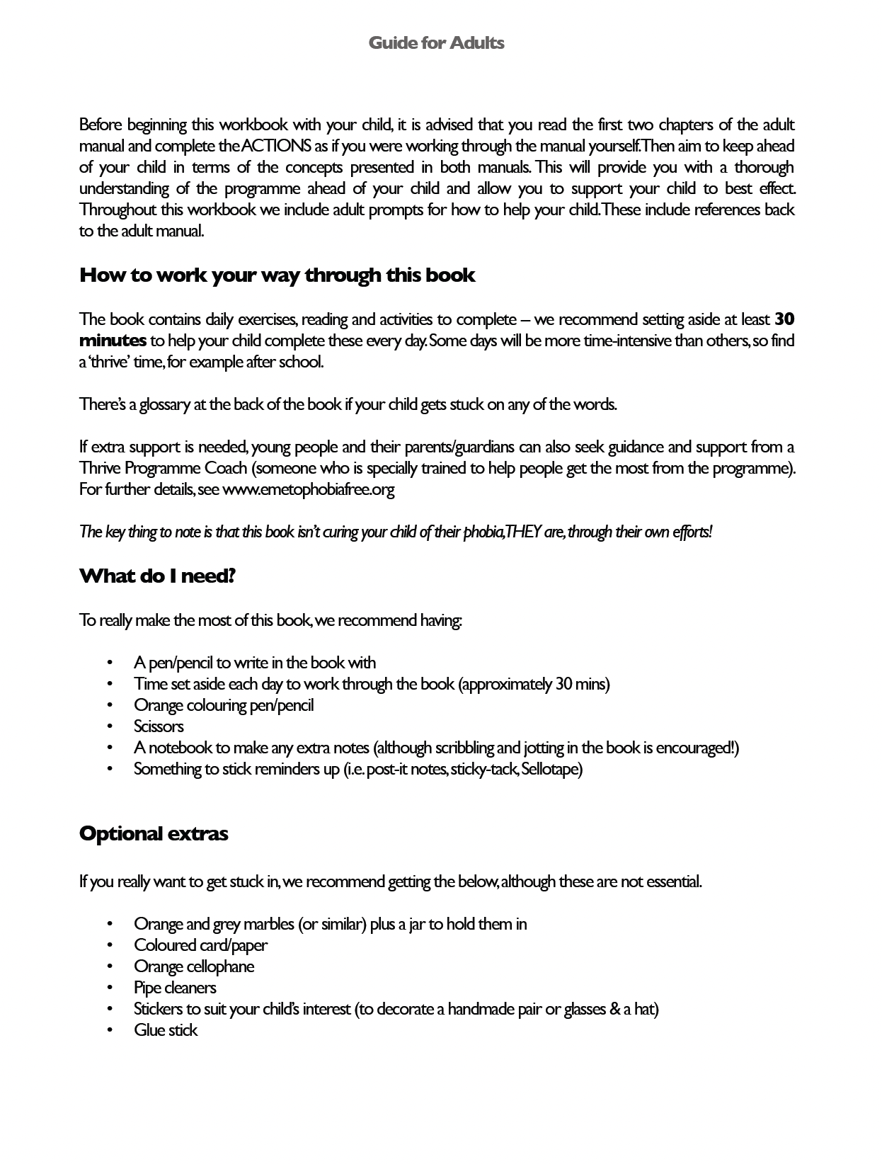 NEW Emetophobia-Free Programme for CHILDREN - age 6 to 12
